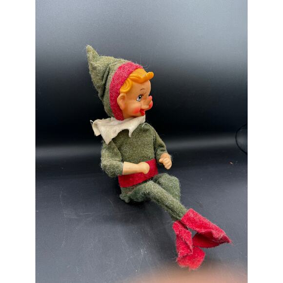 MCM Knee Hugger Elf Moving Musical Wind Up Elf Large Circa 50s/60s - Picture 7 of 7